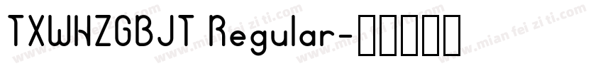 TXWHZGBJT Regular字体转换